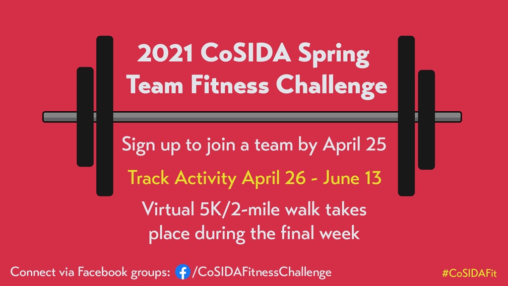 Next CoSIDA Fitness Challenge Starts April 26, Sign Up Now